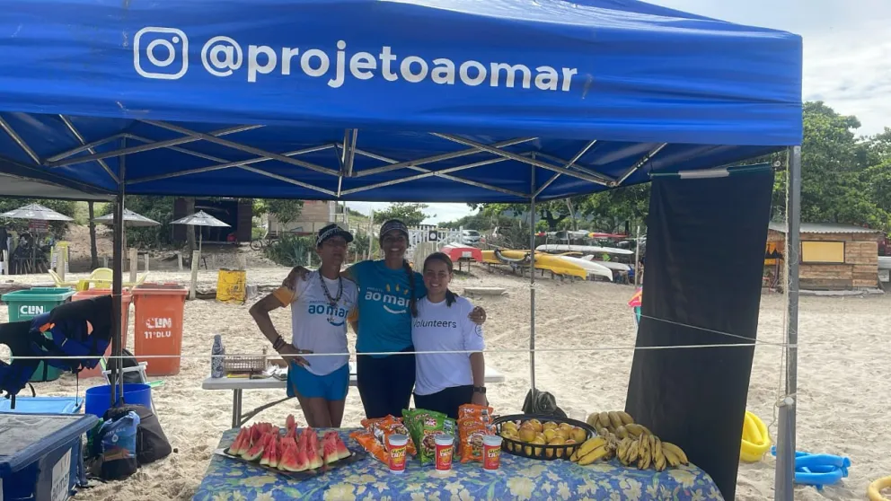 Momento registrado em um evento do Projeto Ao Mar