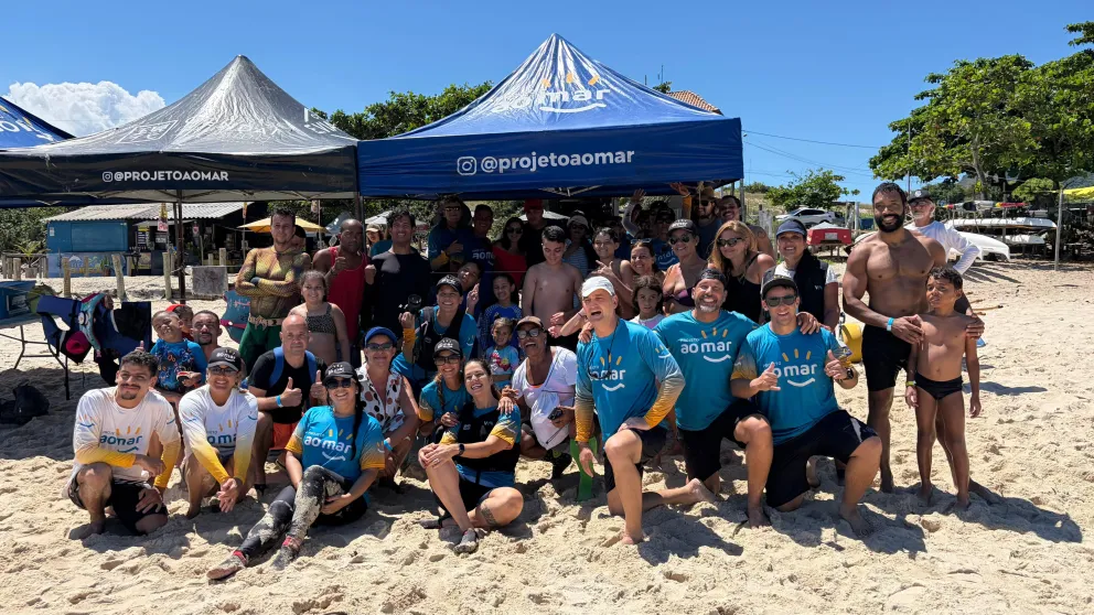Momento registrado em um evento do Projeto Ao Mar