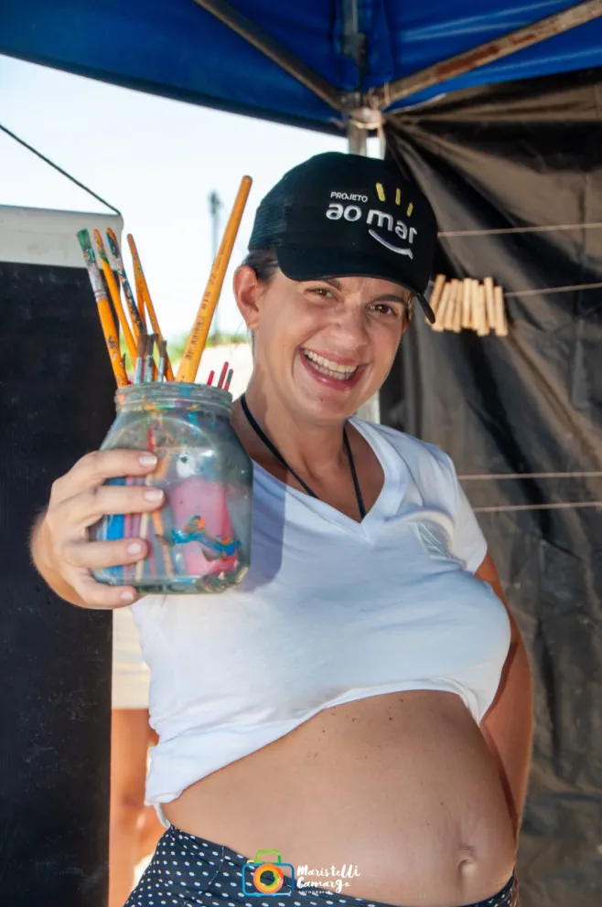 Momento registrado em um evento do Projeto Ao Mar